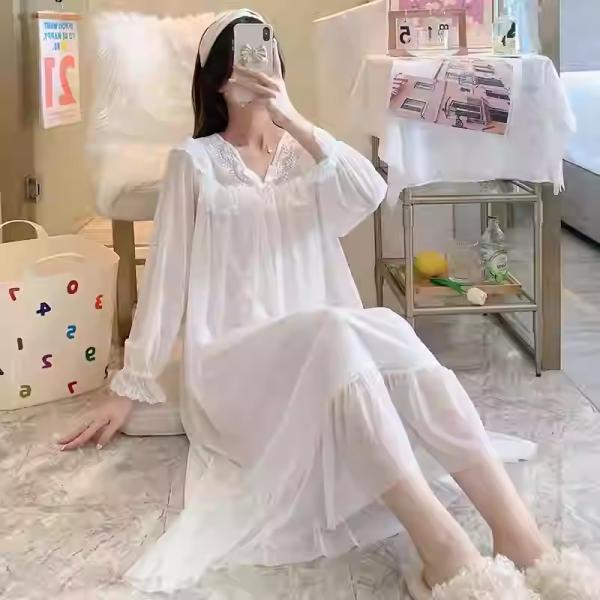 2022新作 レディース レースV ネック 姫系 レースネグリジェ 寝