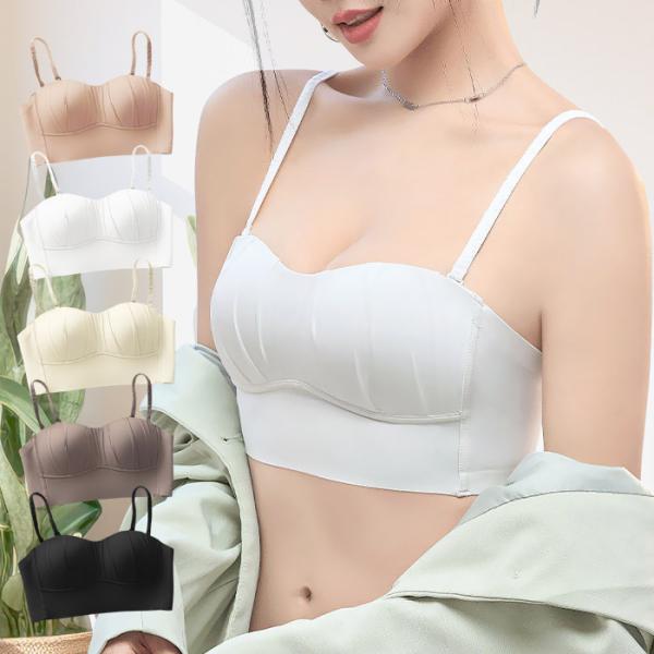 ノンワイヤーブラジャー ワイヤレスブラ 夏用 響かない Tシャツブラ レディース モールドカップ 盛りブラ 盛れる ブラトップ ドレス用