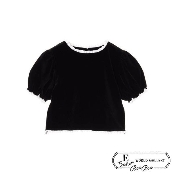 トップス レディース 半袖 半袖tシャツ カットソー ベロア パフスリーブ E Hyphen World Gallery Bonbon ボンボン 得トクセール Tシャツ セール Sale M2181c セドールjapan 通販 Yahoo ショッピング