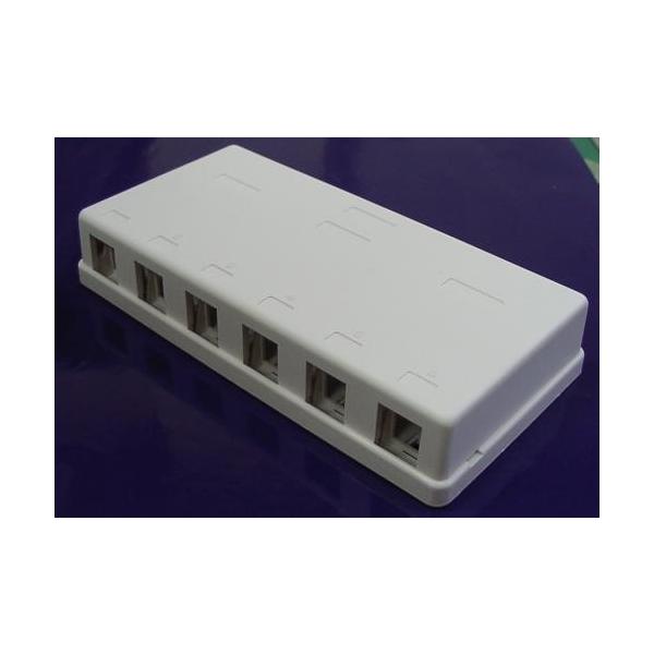 6ポート集合ローゼットケース 電話LAN自由配置 : 通信情報機器シード