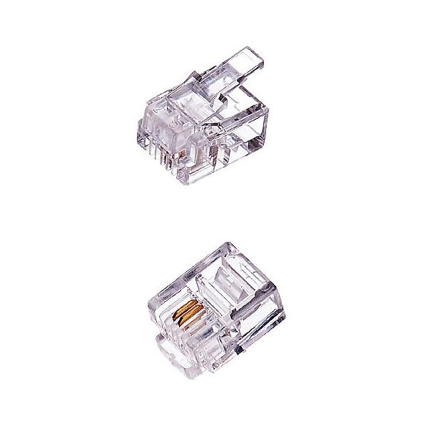 新品 6極2芯 電話用 モジュラープラグ 600個セット 6極2芯モジュラープラグ 100個 : 通信情報機器シード - 通販