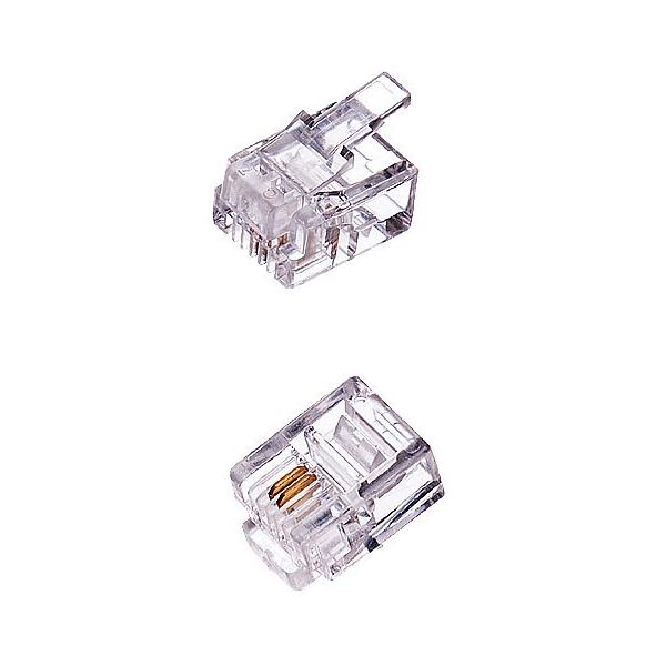 新品 6極2芯 電話用 モジュラープラグ 600個セット モジュラープラグ 6極4芯用 2個入 [品番]05-1920｜株式会社