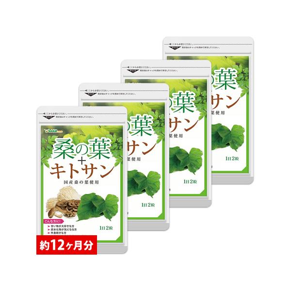 サプリ サプリメント 国産 桑の葉 キトサン　約12ヵ月分 BIGサイズ約1年分 サプリ　サプリメント　桑の葉 キノコキトサン ダイエット ダイエット