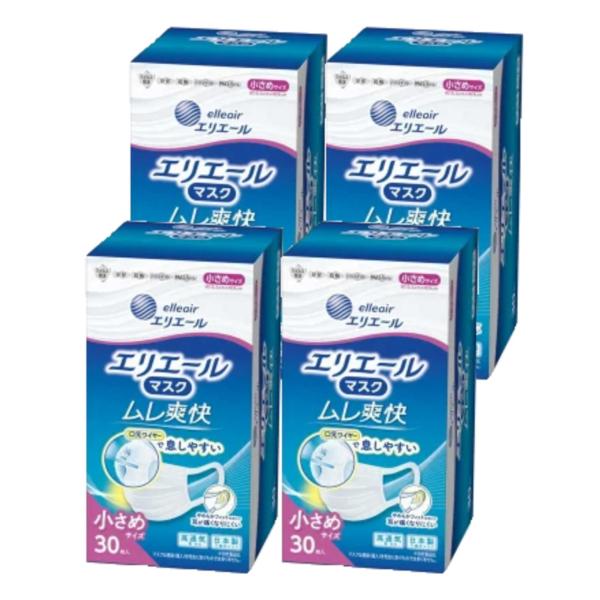 他サイト： エリエールマスク ムレ爽快 小さめサイズ(30枚入)【エリエール】30枚入×4個の商品画像