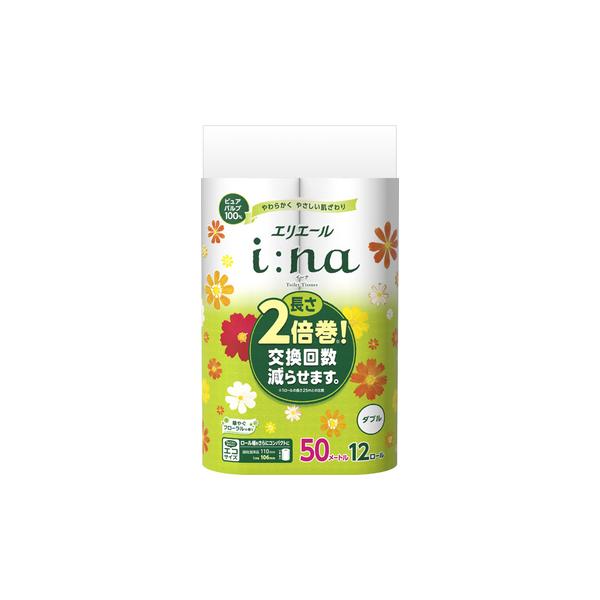 エリエール i:na(イーナ) トイレットティシュー 2倍巻 ダブル 12ロール