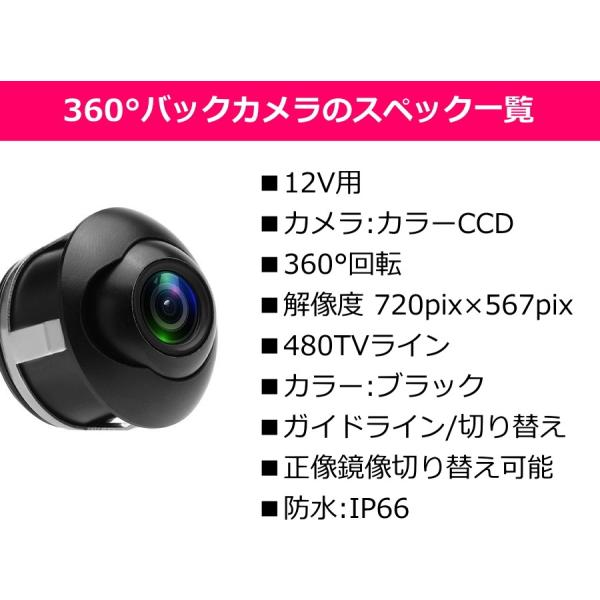 バックカメラ サイドカメラ 埋込型 360 角度調整 バックモニター 丸型 42万画素 ガイドライン セット 本体 後付け 車 車載カメラ Buyee Buyee 日本の通販商品 オークションの代理入札 代理購入