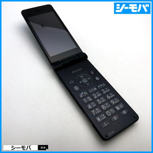 ガラケー AQUOS ケータイ SH-02L ブラック 美品リアカバーなしジャンク