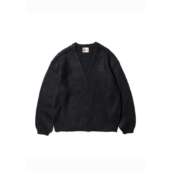 TOWNCRAFT タウンクラフト | MOHAIR SHAGGY CARDIGAN [BLACK]