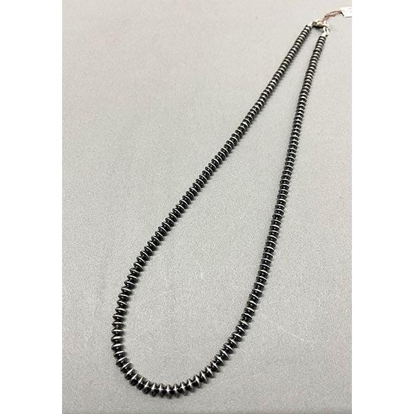 最終値下げ　シルバー ナバホネックレス約５０cm Indian Jewelry (インディアン ジュエリー) ナバホ ソロバンビーズ