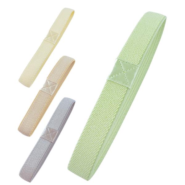 サイズ:幅16 × 長さ11.5 × 厚さ0.4cm 重量:4g 素材:本体 = 天然ゴム・レーヨン 原産国:日本 お手持ちのお弁当箱や、B6サイズの手帳などを留めておくのに便利な平ゴムバンド。 アイボリー、ベージュ、グリーン、グレー の4...