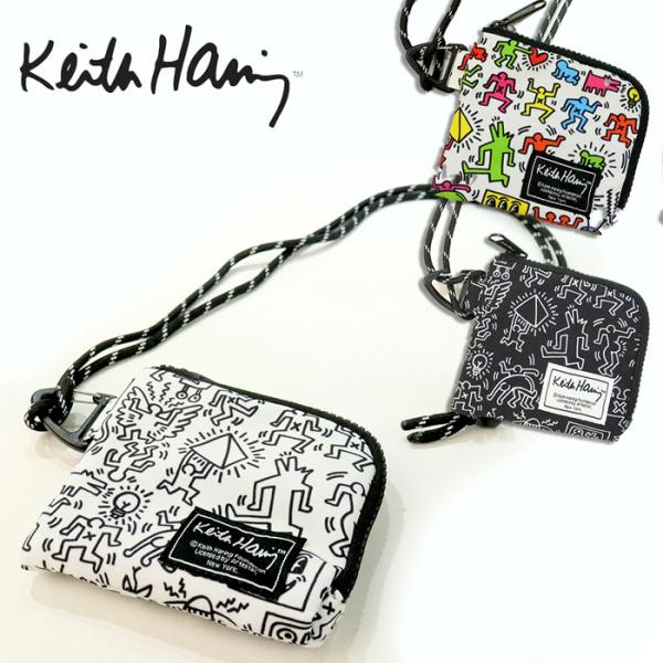キースへリング 財布 グッズ メンズ ファスナー ラウンドファスナー Keith Haring ウォレットライン ラウンドウォレット S コインケース