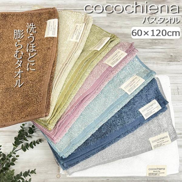 タオル バスタオル ココチエナ2 60×120cm デイリー 湯上りタオル デイリータオル 綿100 cocochiena 吸水 無地 シンプル おしゃれ 浴用タオル バス用品 入浴