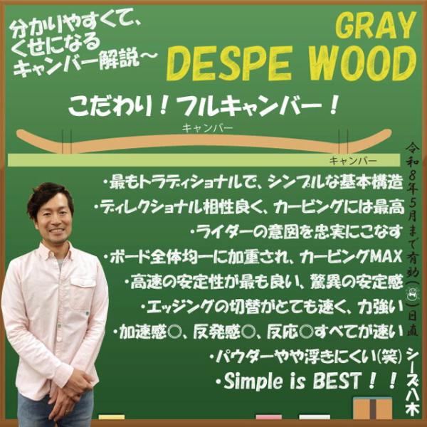 �y�����e�i���X���܂��zGRAY DESPE WOOD 148/153n/154/158/162cm�@�O���C �f�X�y�E�b�h  2025-26���f�� ���i�摜2