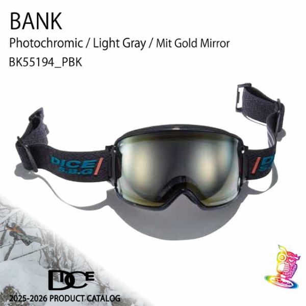予約商品】25-26モデル☆DICE【ダイス】ゴーグル BANK フレーム：PBK