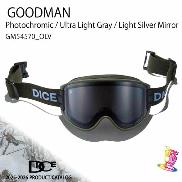 DICE GOODMAN GMR　 美品 予約商品】25-26モデル☆DICE【ダイス】ゴーグル GOODMAN フレーム