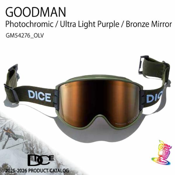 予約商品】25-26モデル☆DICE【ダイス】ゴーグル GOODMAN フレーム