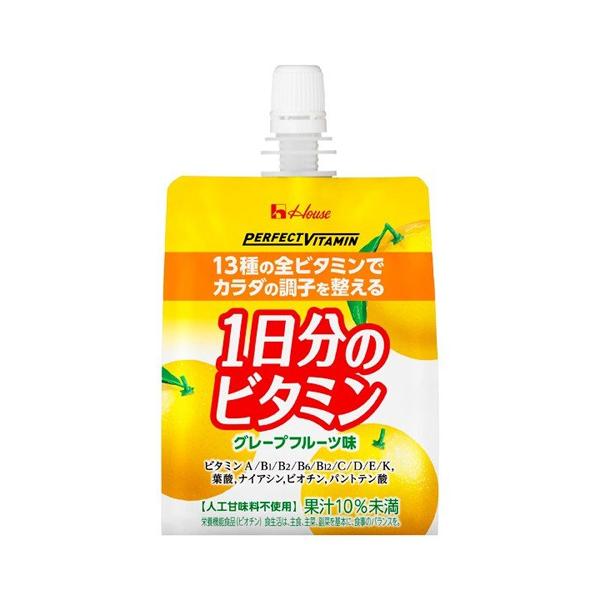 ハウスウェルネスフーズ　パーフェクトビタミン　１日分のビタミンゼリー　グレープフルーツ味　１８０ｇ×１２個