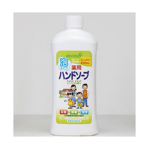 ロケット石鹸　詰替用ボトル 薬用泡ハンドソープ シトラス（450ml）×30個 (爆買)