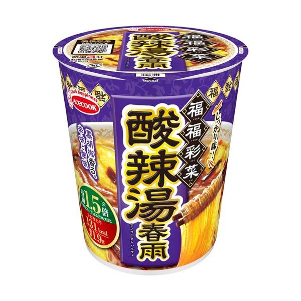 エースコック　福福彩菜　酸辣湯春雨　40g×12個×2セット　即席麺/カップ麺/春雨スープ/サンラータン/人気/大量買い/爆買い