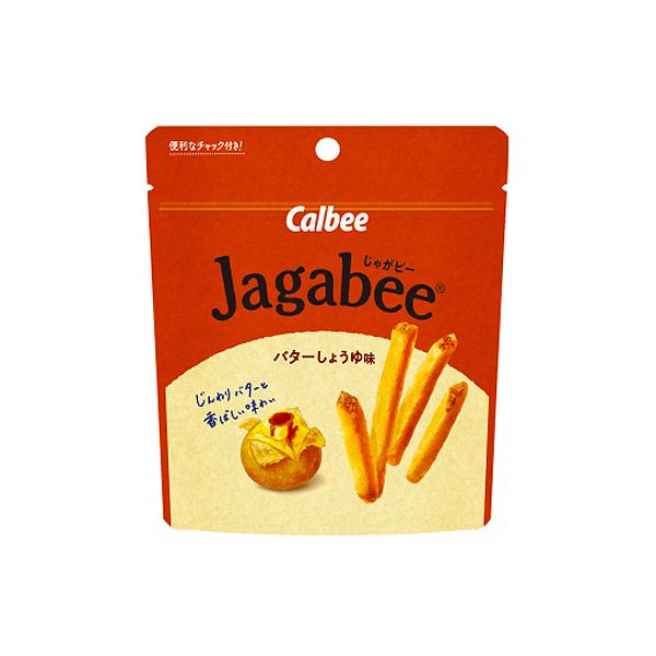 カルビー Jagabee( じゃがビー ) バターしょうゆ味 40ｇ×12個 / 皮つきじゃがいもスティック / スナック菓子 / チャック付き