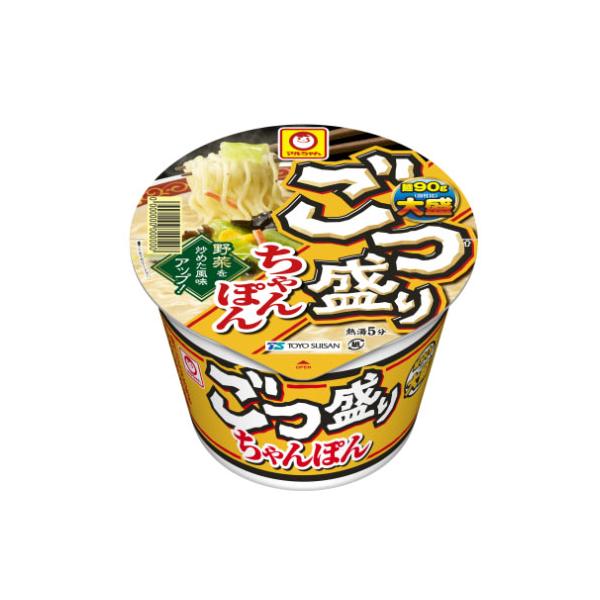 [ 商品説明 ]魚介の旨みと野菜の甘みが引き立つまろやかスープに、もっちりとした太麺がマッチする大盛ちゃんぽん。[ 原材料 ]油揚げめん(小麦粉(国内製造)、植物油脂、でん粉、食塩、卵白)、添付調味料(ポークエキス、植物油、食塩、粉末野菜、...