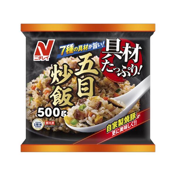 ニチレイフーズ 具材たっぷり五目炒飯 500g × 12個 (冷凍)  7種の具材が旨い 自家製焼豚が更に美味しく ＸＯ醤 オイスターソース (爆買)