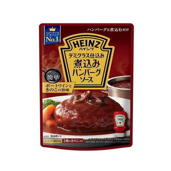 [ 商品説明 ]小麦粉を香ばしく炒めたルウで丁寧に仕上げたデミグラスソースに、ポートワインと3種のきのこを加え香り豊かに仕上げました。ふっくらジューシーな煮込みハンバーグが簡単に作れます。　[ 原材料 ]小麦粉、たまねぎペースト、りんごピュ...