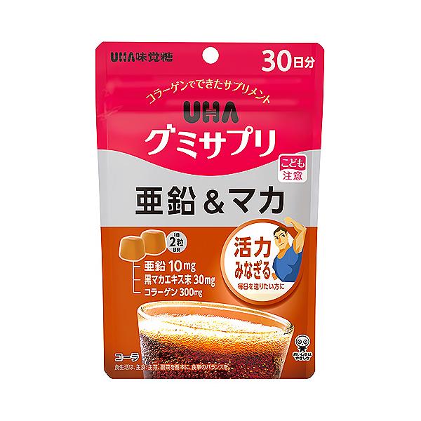 ＵＨＡ味覚糖　ＵＨＡグミサプリ　亜鉛＆マカ　30日分　（送料無料）（ポストC） (爆買)