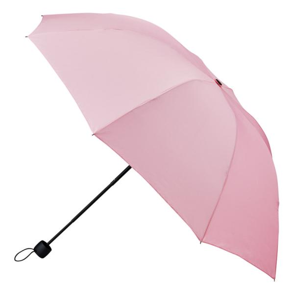 体をすっぽりと包む深堀フォルムでUVカット!ドーム型のシルエットが美しい、晴雨兼用折りたたみ傘です。●パッケージ：PP袋●パッケージサイズ：約265×90×50mm●材質：ポリエステル・スチール●内容：本体（約288g）（約530mm×8本...