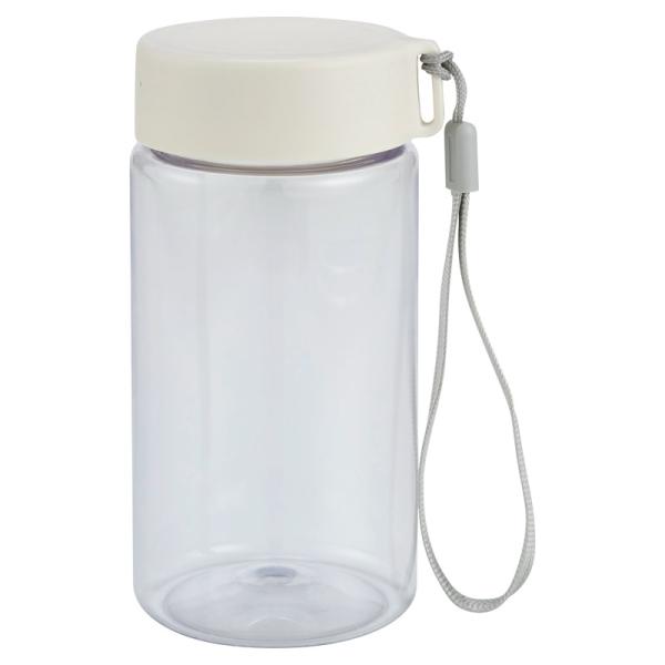 飲み口の大きなクリアボトル420ml（ホワイト）