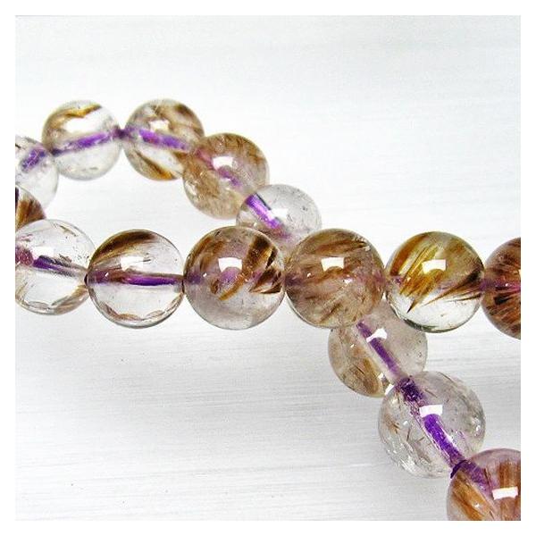 カコクセナイト インクォーツ ブレスレット 8mm l48-635 : 誠安天然石