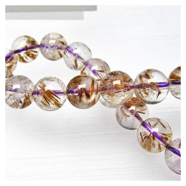 カコクセナイト インクォーツ ブレスレット 9mm l48-719 : 誠安天然石