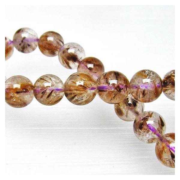 カコクセナイト インクォーツ ブレスレット 8mm l48-753 : 誠安天然石