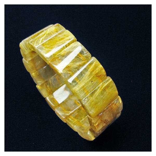 ルチルクォーツ バングル ゴールドタイチンルチル t107-3652 : 誠安