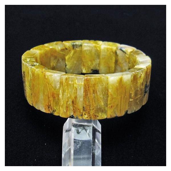 ルチルクォーツ バングル ゴールドタイチンルチル t107-3795 : 誠安