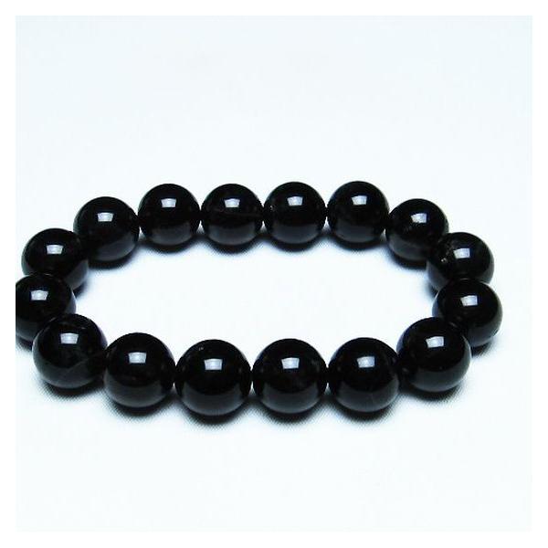 モリオン 純天然 黒水晶 ブレスレット 14mm t112-5604 :t112-5604:誠安