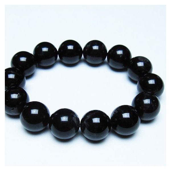 透明と黒の天然水晶ブレスレット モリオン 純天然 黒水晶 ブレスレット 16mm t112-7675 : 誠安天然石