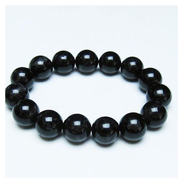 モリオン 純天然 黒水晶 ブレスレット 14mm t112-7909 : 誠安天然石