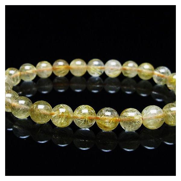 ルチルクォーツ ブレスレット ゴールドタイチンルチル7mm t116-12316