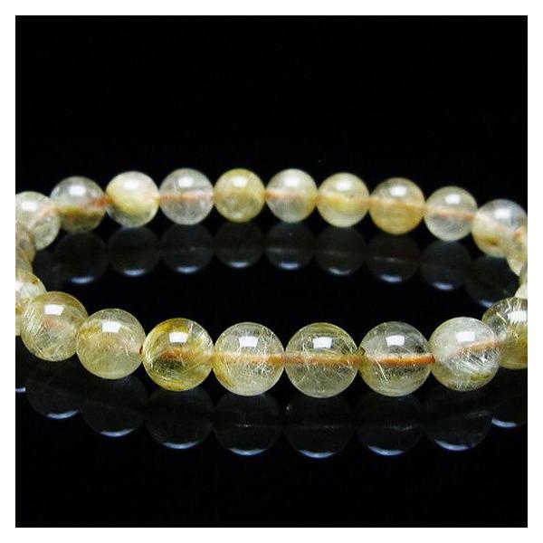 ルチルクォーツ ブレスレット ゴールドタイチンルチル 8mm t116-12363