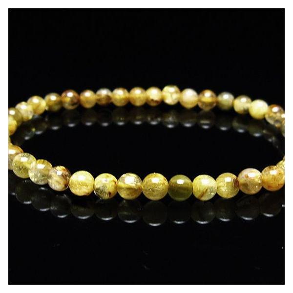 ルチルクォーツ ブレスレット ゴールドタイチンルチル5mm t116-12761