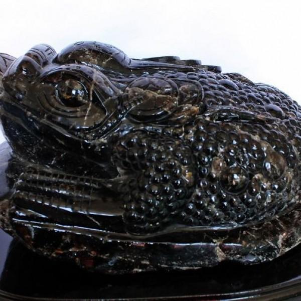 黒水晶（モリオン 原石 本物 ）金蟾 同梱不可 18.9Kg パワーストーン  