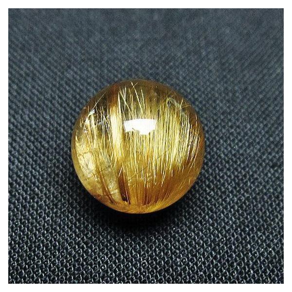 ルチルクォーツ 丸玉 ゴールドタイチンルチル水晶 12mm t145-2347 : 誠