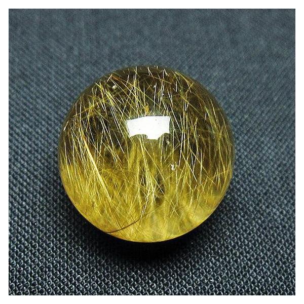 ルチルクォーツ 丸玉 ゴールドタイチンルチル水晶 17mm t145-2374 : 誠