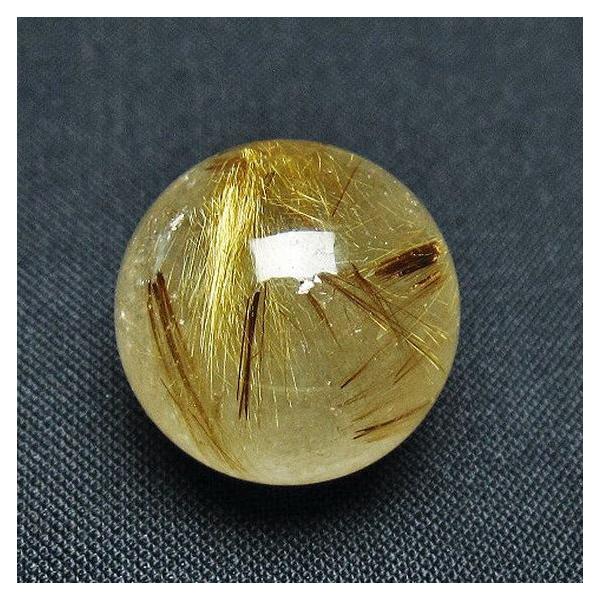 ルチルクォーツ 丸玉 ゴールドタイチンルチル水晶 20mm t145-2389 : 誠