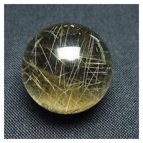 106♪(´ε｀ ) 大玉タイチンスモーキー！ゴールドルチル⭐️ R140 ルチルクォーツ 丸玉 ゴールドタイチンルチル水晶 22mm t145-2411 : 誠