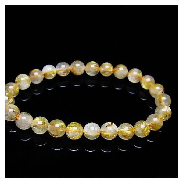 ルチルクォーツ ブレスレット ゴールドタイチンルチル 7mm t171-7643