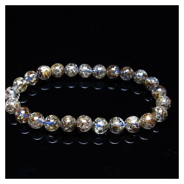 ガーデンクォーツ ブレスレット トルマリンルチル 8mm t253-3267 : 誠