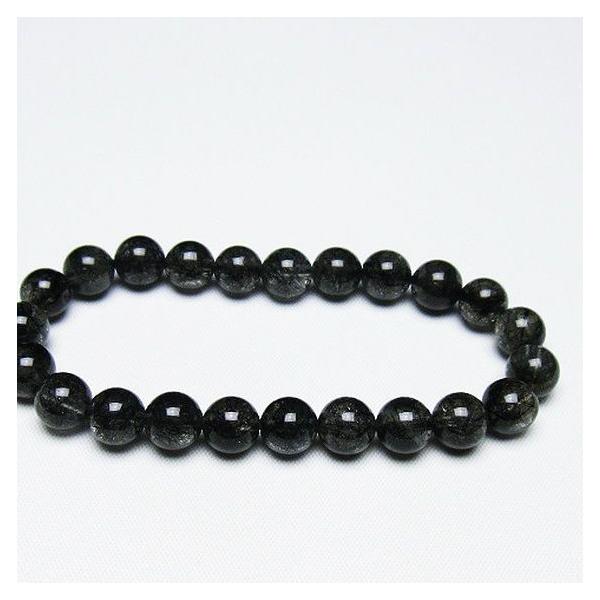 ルチルクォーツ ブレスレット ブラックルチル 8mm t257-7793 : 誠安
