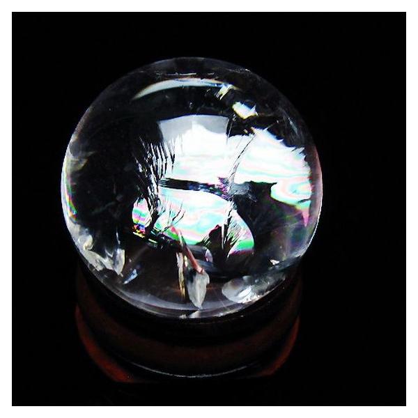 虹入り ヒマラヤ水晶 丸玉 25mm t317-5168 : 誠安天然石専門店 - 通販